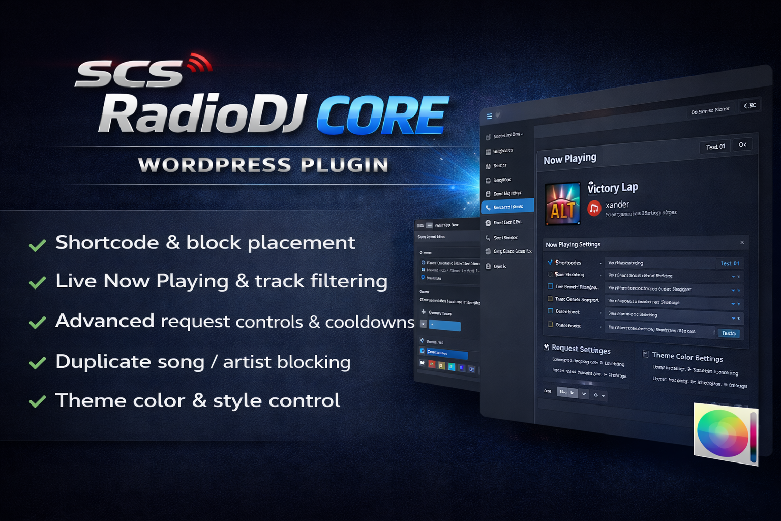 SCS RadioDJ Core WordPress Plugin