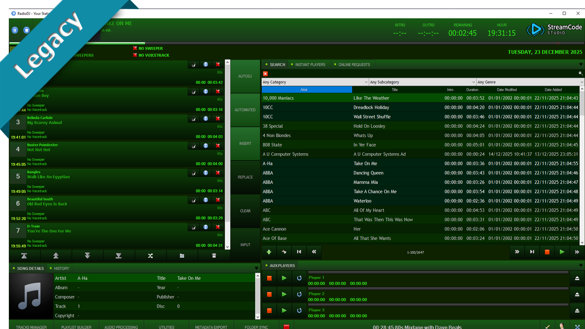 Studio Green RadioDJ Color Style